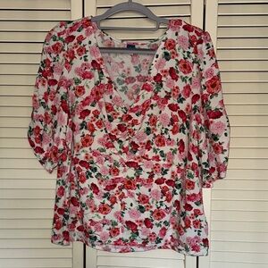 Old Navy Floral V-Neck Blouse